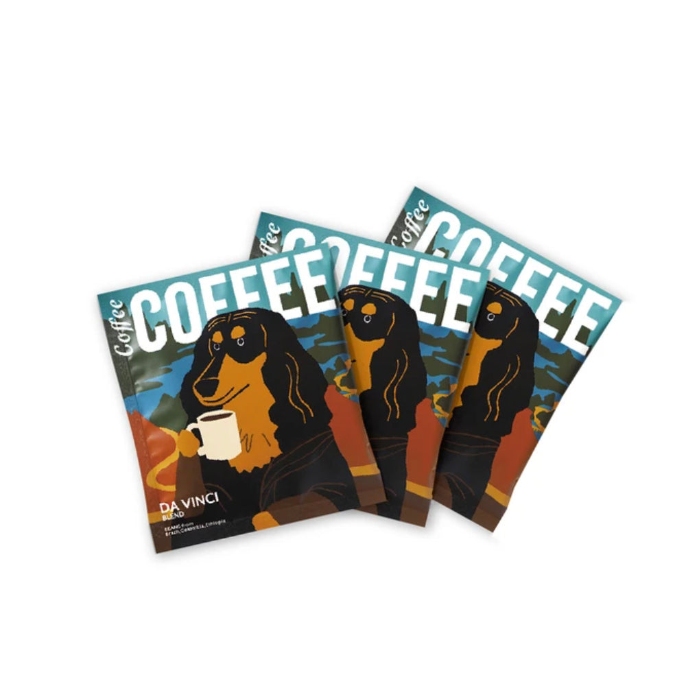 藝術博物館滴漏式咖啡 3 件裝臘腸犬(達芬奇混合口味)